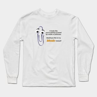 Clippy Bitcoin Long Sleeve T-Shirt